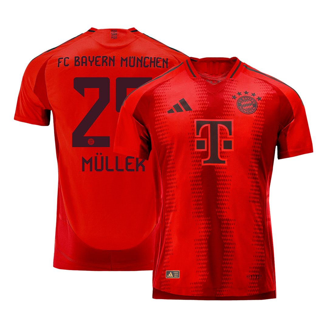 Player Version M?LLER #25 Bayern Munich Home Soccer Jersey 2024/25 Top Soccer Jerseys Store