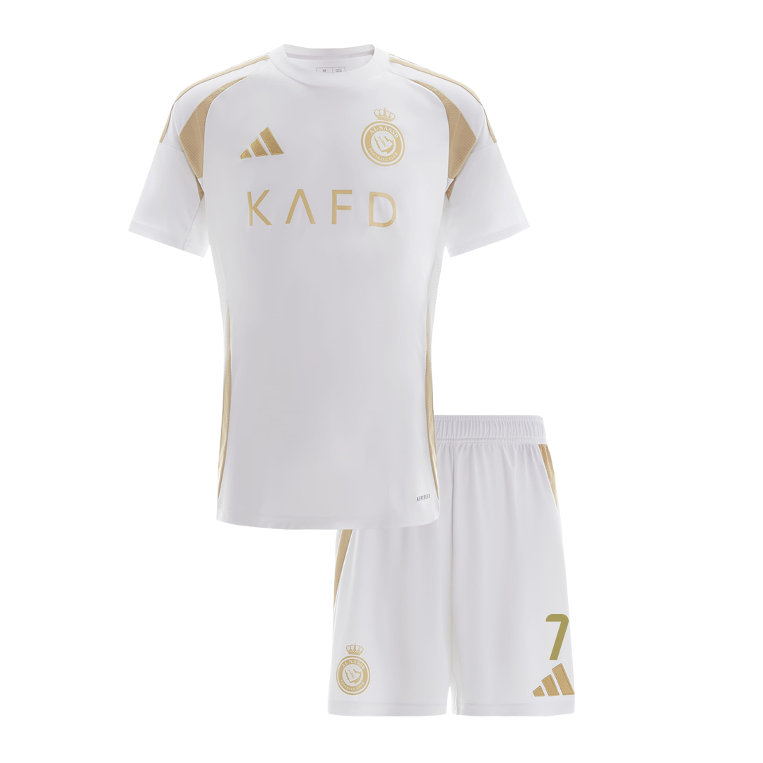 Kid's RONALDO #7 Al Nassr Third Away Soccer Jersey Kit(Jersey+Shorts) 2024/25 Top Soccer Jerseys Store