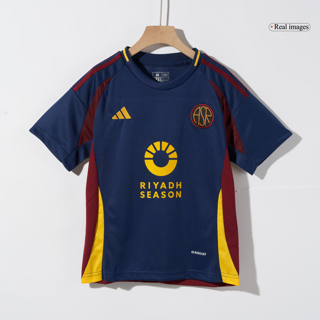 Kid's Roma Third Away Soccer Jersey Kit(Jersey+Shorts) 2024/25 Top Soccer Jerseys Store