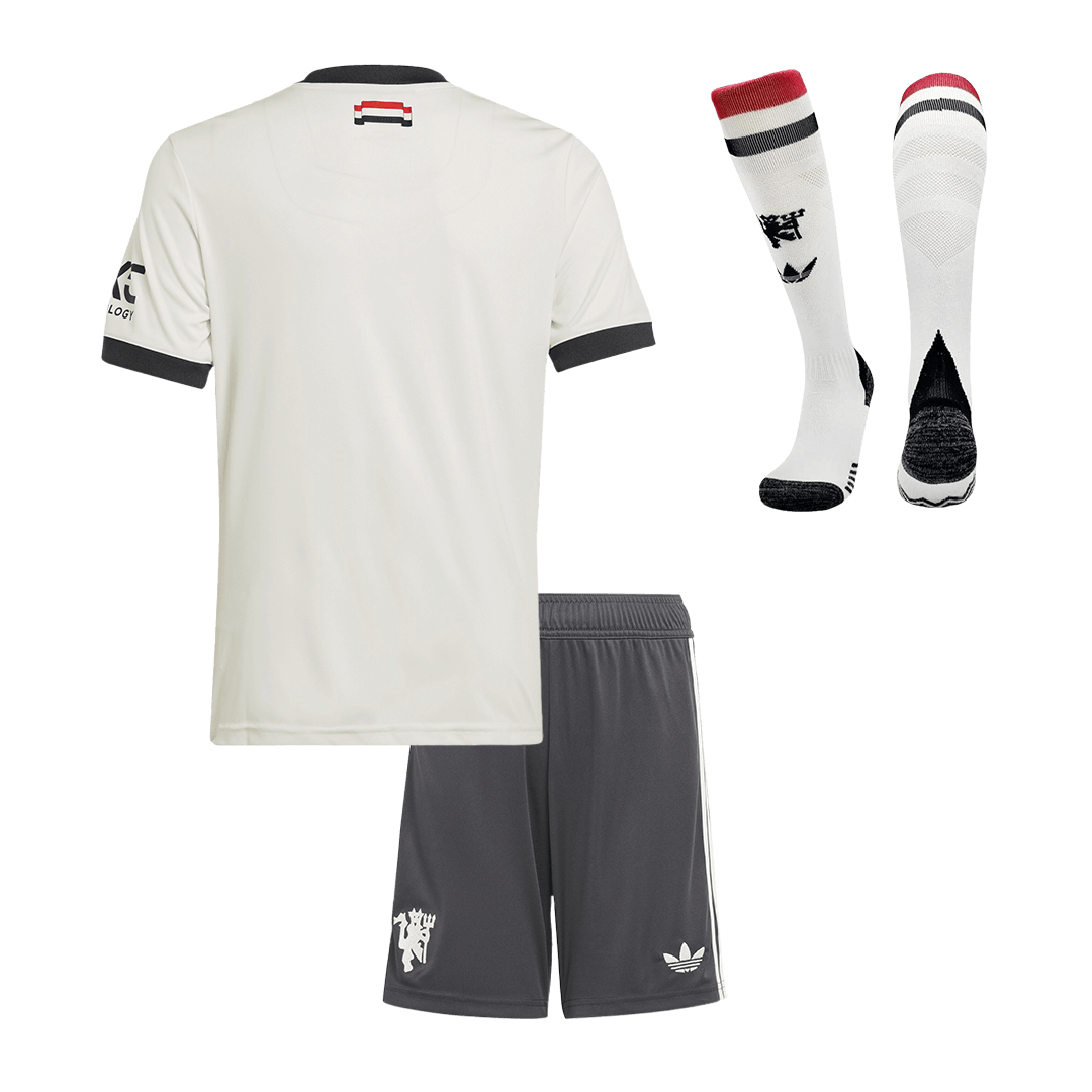 Kid's Manchester United Third Away Soccer Jersey Kit(Jersey+Shorts+Socks) 2024/25 Top Soccer Jerseys Store