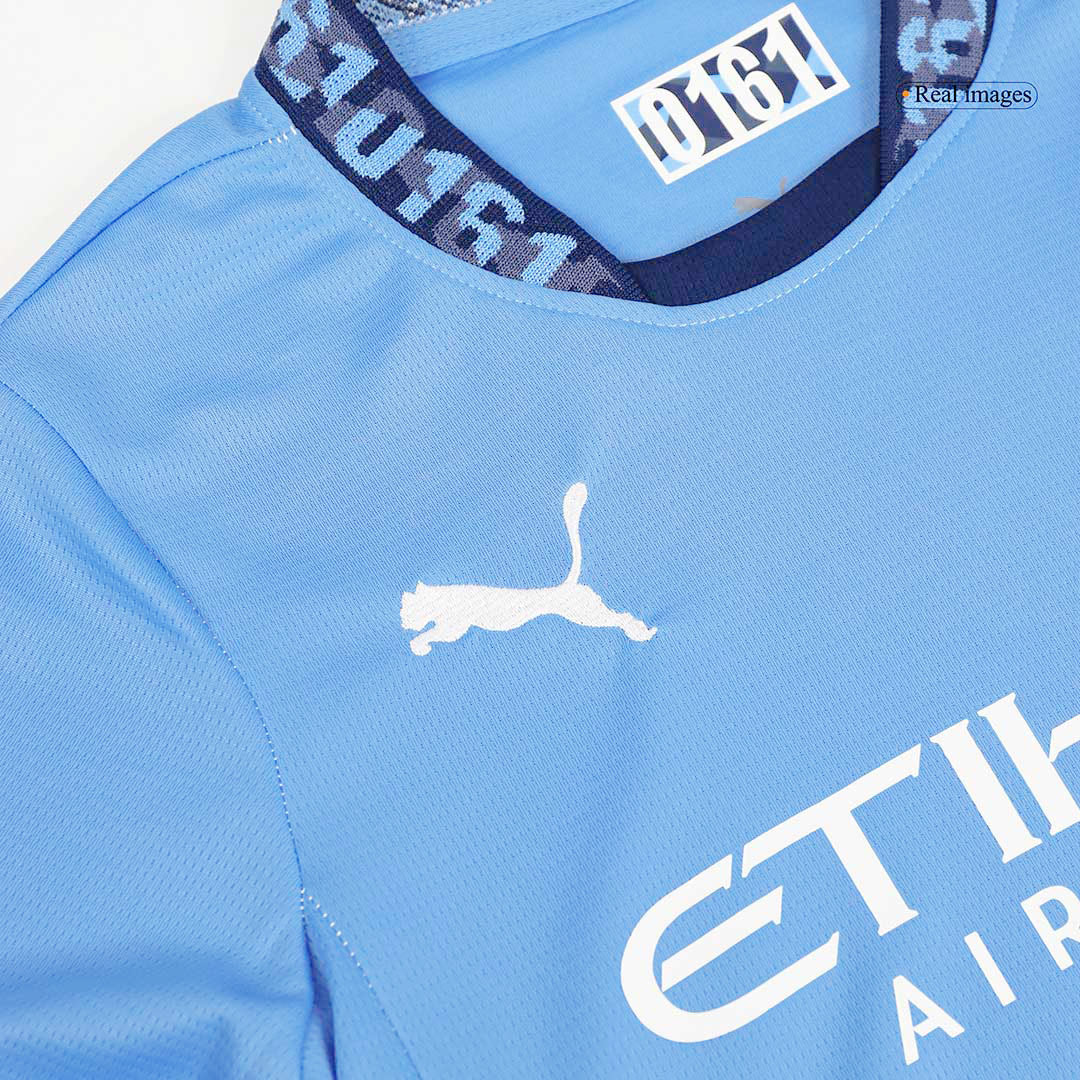 Kid's Manchester City Home Soccer Jersey Kit(Jersey+Shorts) 2024/25 Top Soccer Jerseys Store