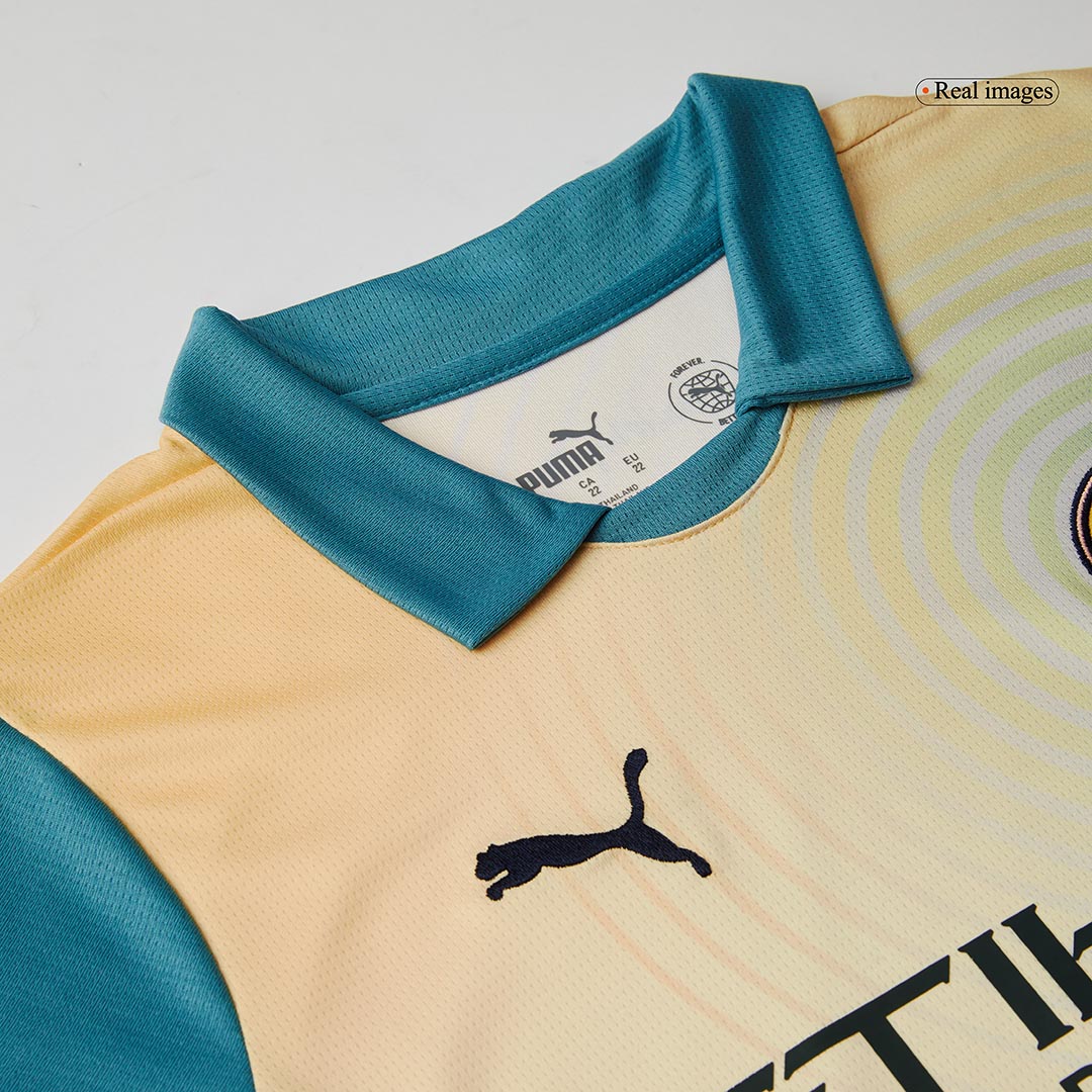 Kid's Manchester City Fourth Away Soccer Jersey Kit(Jersey+Shorts) 2024/25- Definitely City (UCL) Top Soccer Jerseys Store