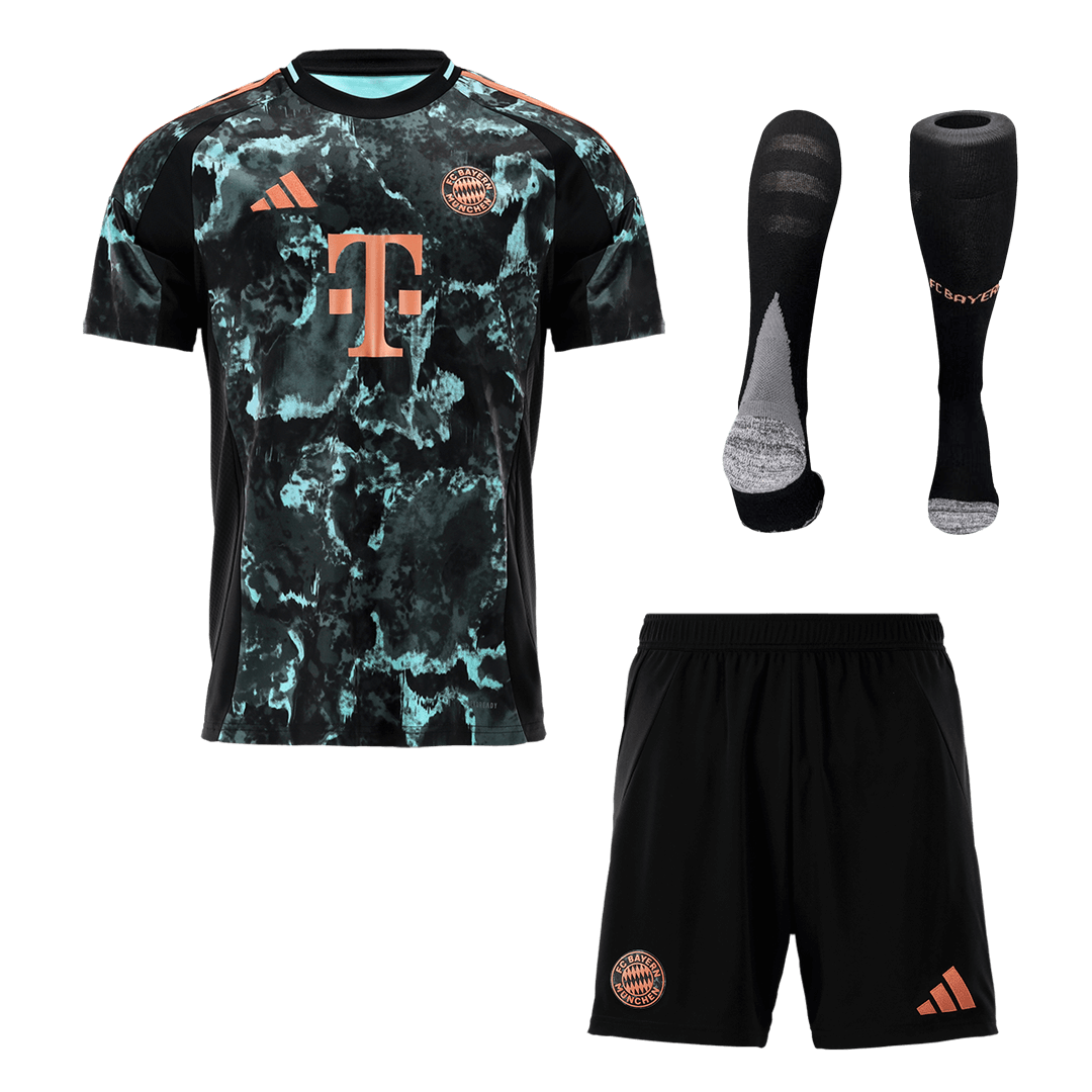 Bayern Munich Away Soccer Jersey Kit(Jersey+Shorts+Socks) 2024/25 Top Soccer Jerseys Store