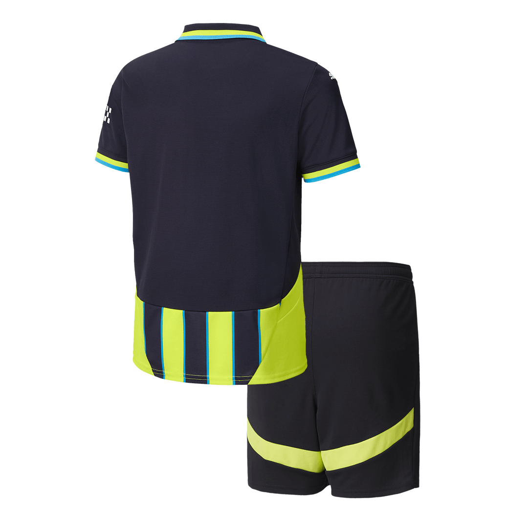 Kid's Manchester City Away Soccer Jersey Kit(Jersey+Shorts) 2024/25 Top Soccer Jerseys Store