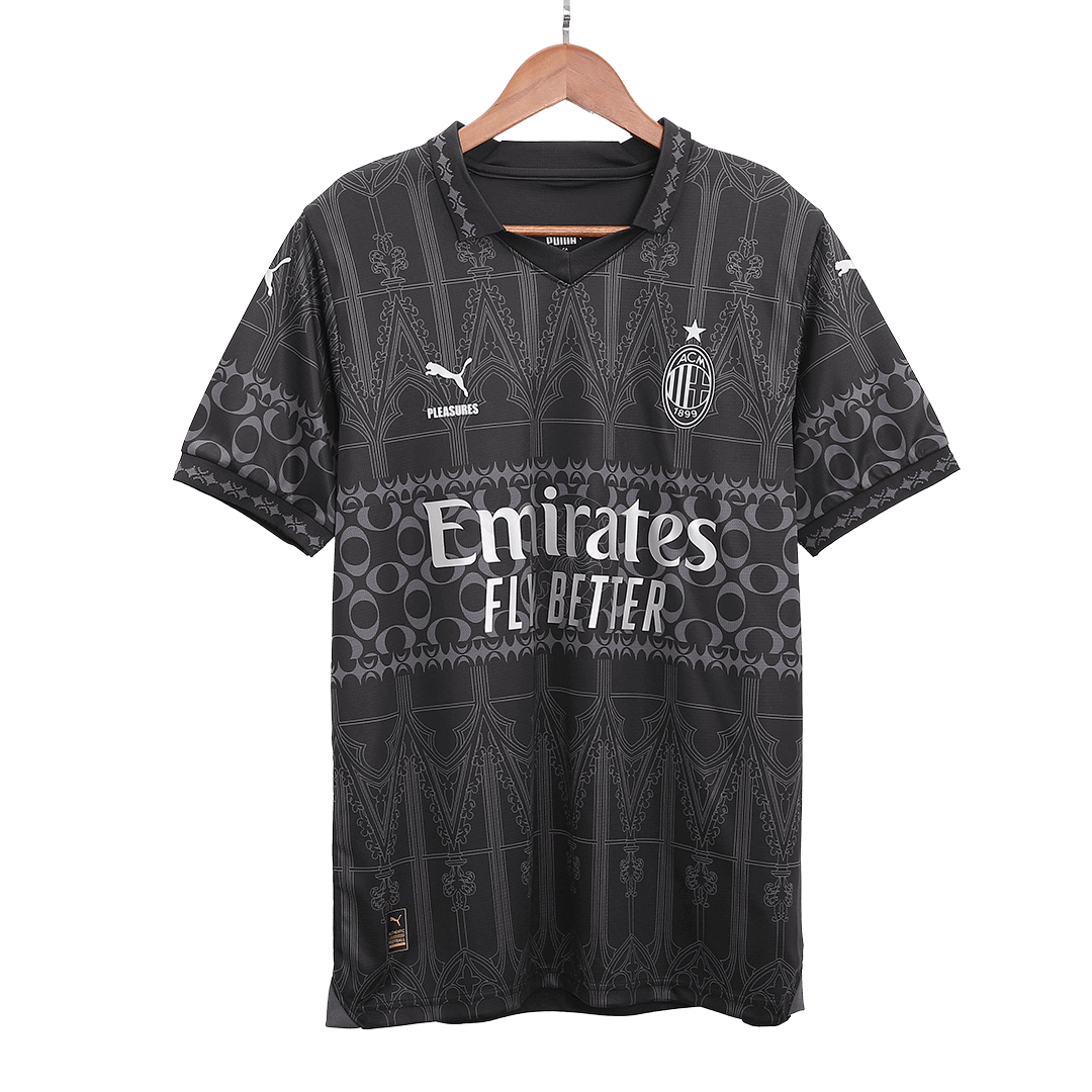 AC Milan X Pleasures Fourth Away Soccer Jersey 2023/24 Top Soccer Jerseys Store