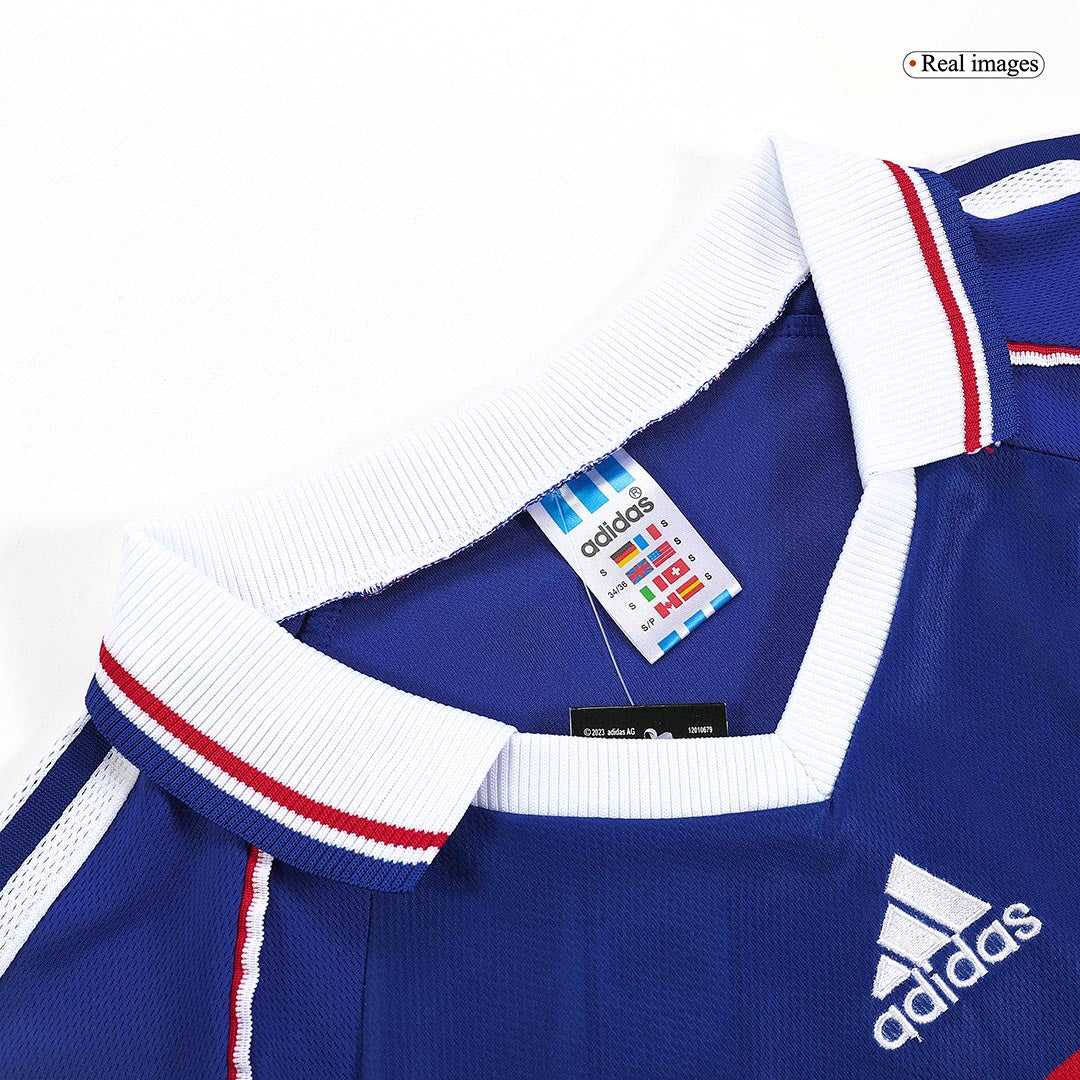 Retro ZIDANE #10 1998 France Home Soccer Jersey Top Soccer Jerseys Store