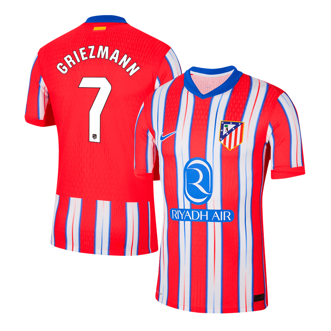 Player Version GRIEZMANN #7 Atletico Madrid Home Soccer Jersey 2024/25 Top Soccer Jerseys Store