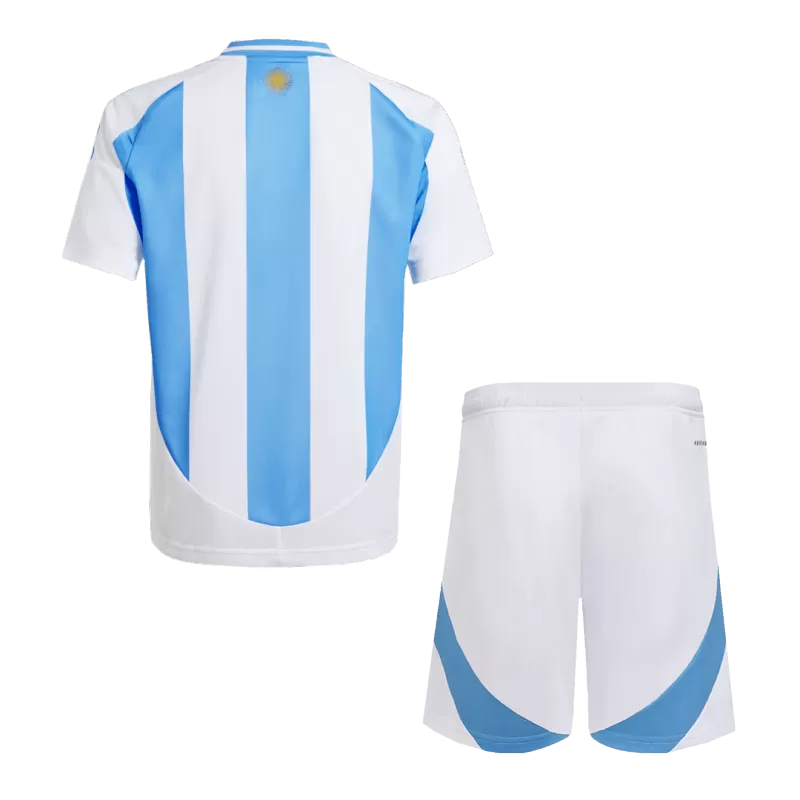 Argentina Home Kids Soccer Jerseys Kit Copa America 2024 Go Game Wear