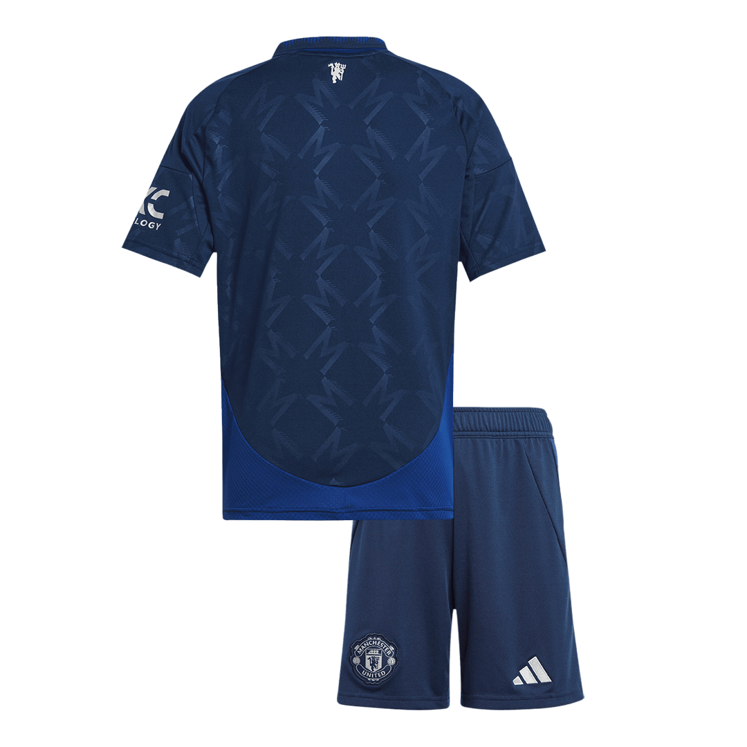 Kid's Manchester United Away Soccer Jersey Kit(Jersey+Shorts) 2024/25 Top Soccer Jerseys Store