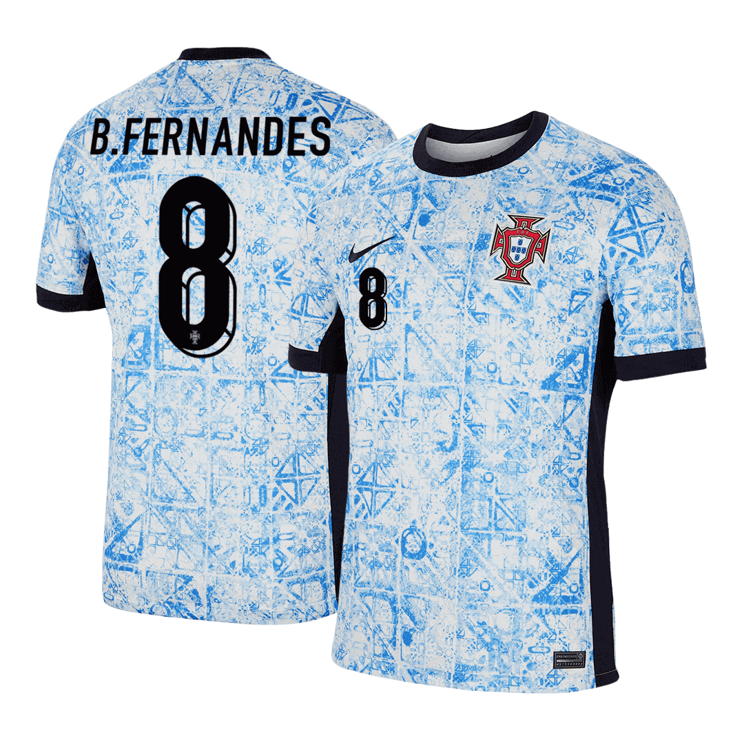 B.FERNANDES #8 Portugal Away Soccer Jersey Euro 2024 Top Soccer Jerseys Store