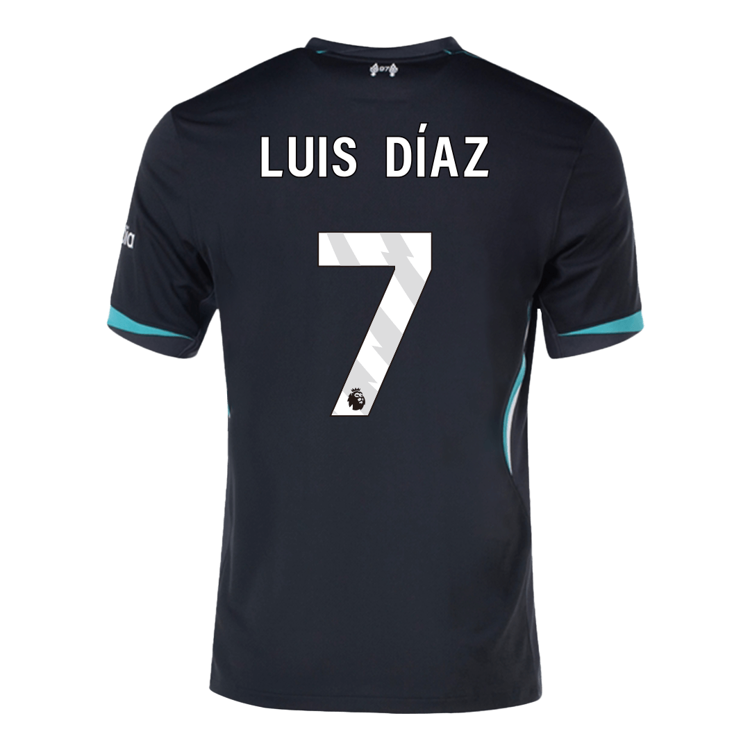 Luis Díaz #7 Liverpool Away Soccer Jersey 2024/25 Top Soccer Jerseys Store