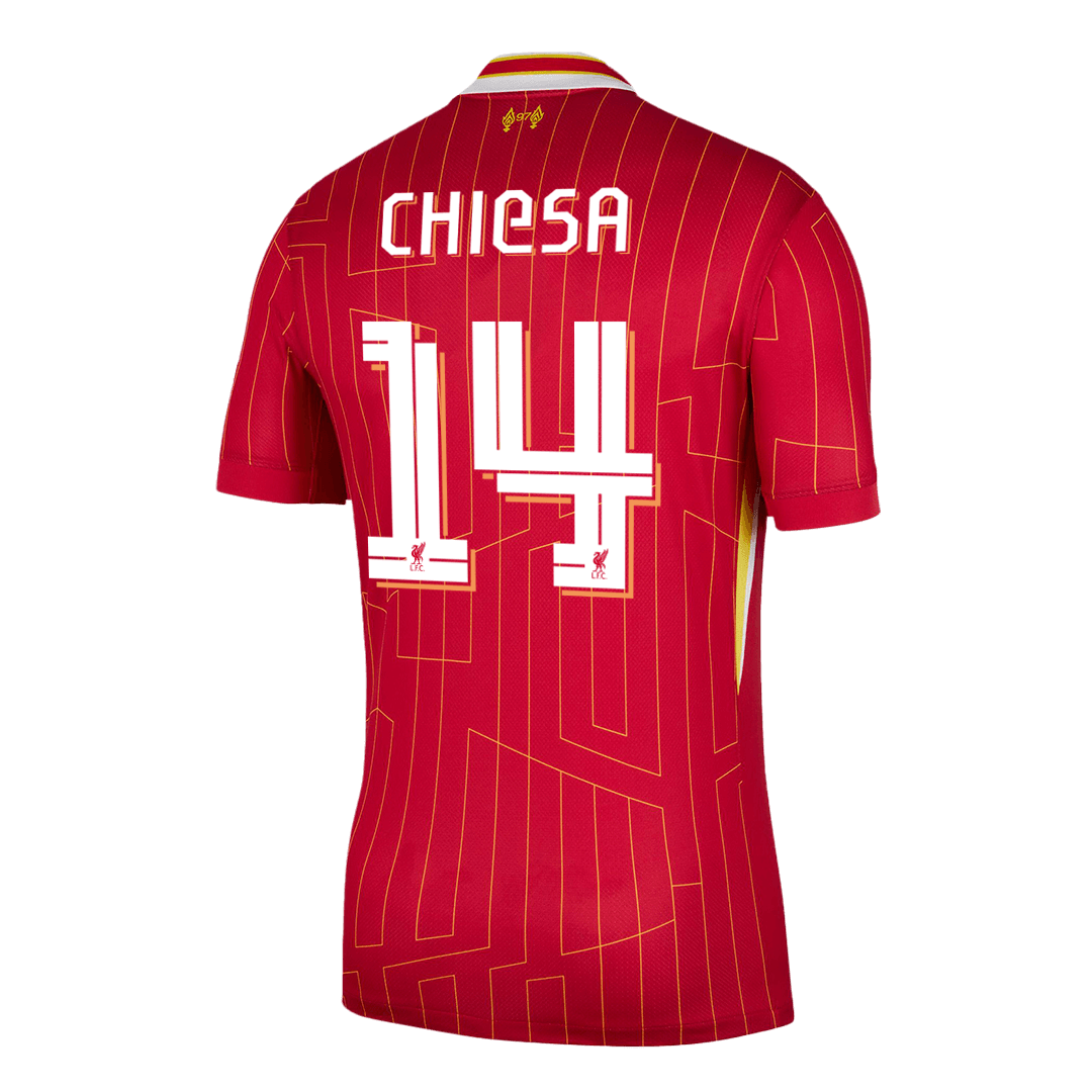 CHIESA #14 Liverpool Home Soccer Jersey 2024/25 - UCL Top Soccer Jerseys Store