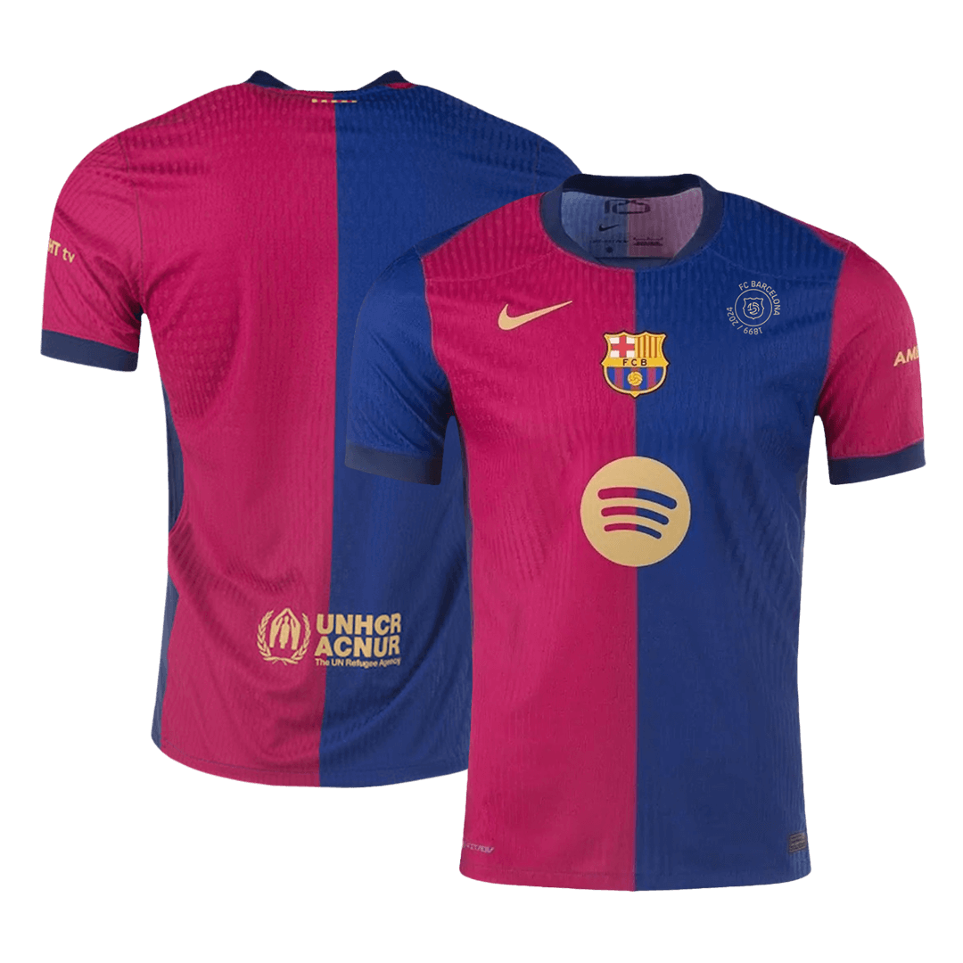 Player Version Barcelona Home Soccer Jersey 2024/25 - 125th Anniversary(Spotify Logo Without Text) Top Soccer Jerseys Store