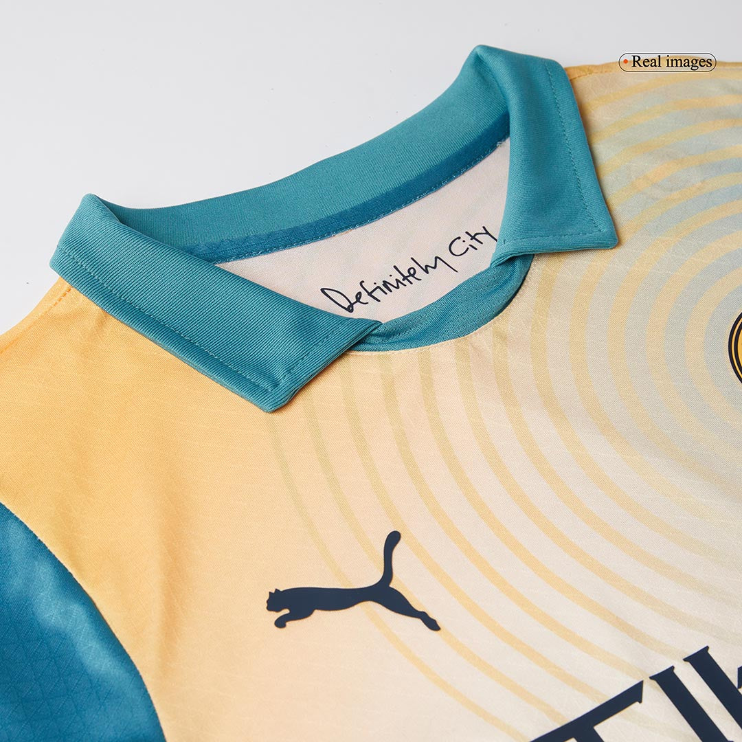 Player Version RODRIGO #16 Manchester City Fourth Away Soccer Jersey 2024/25- Definitely City (UCL) Top Soccer Jerseys Store