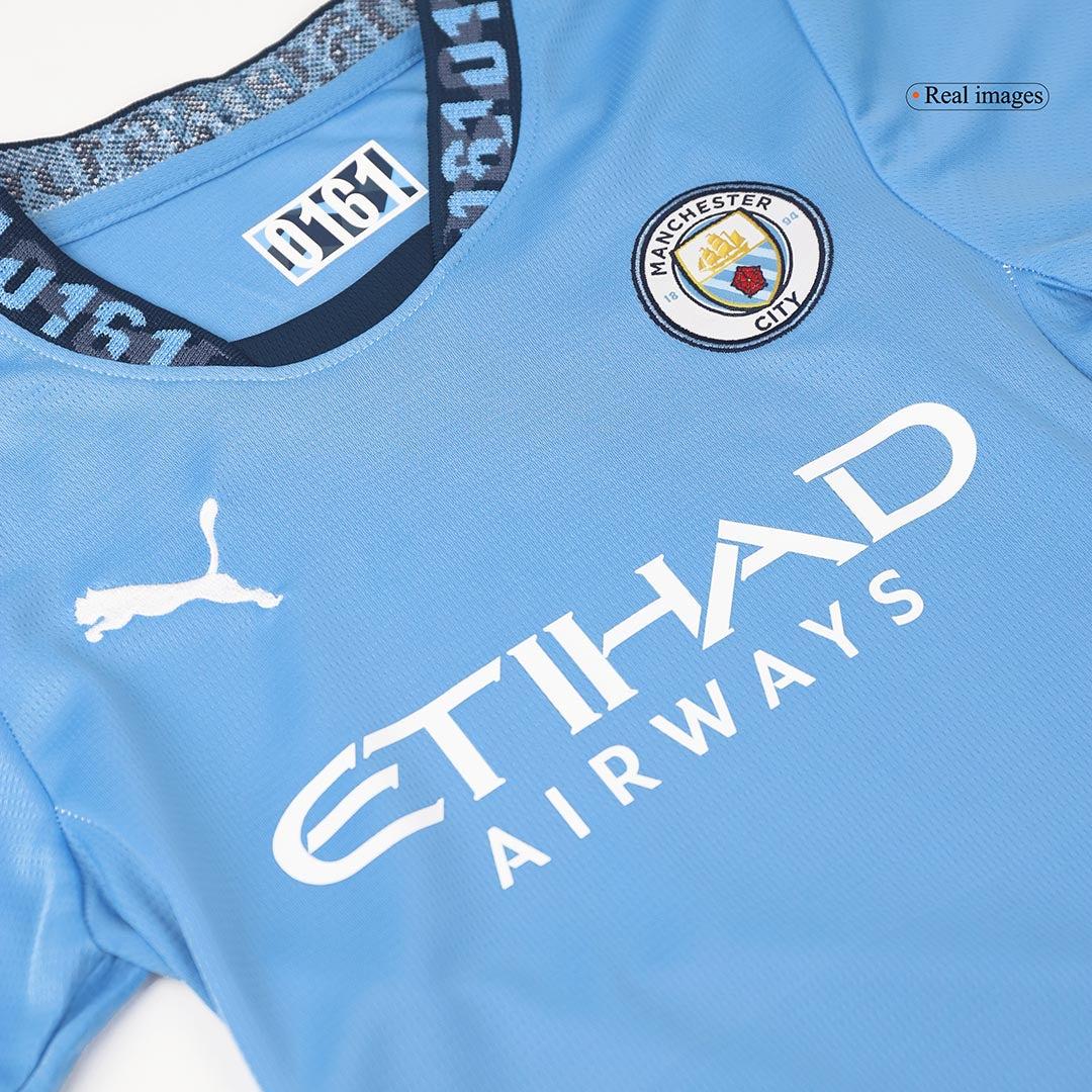 Kid's Manchester City Home Soccer Jersey Kit(Jersey+Shorts) 2024/25 Top Soccer Jerseys Store
