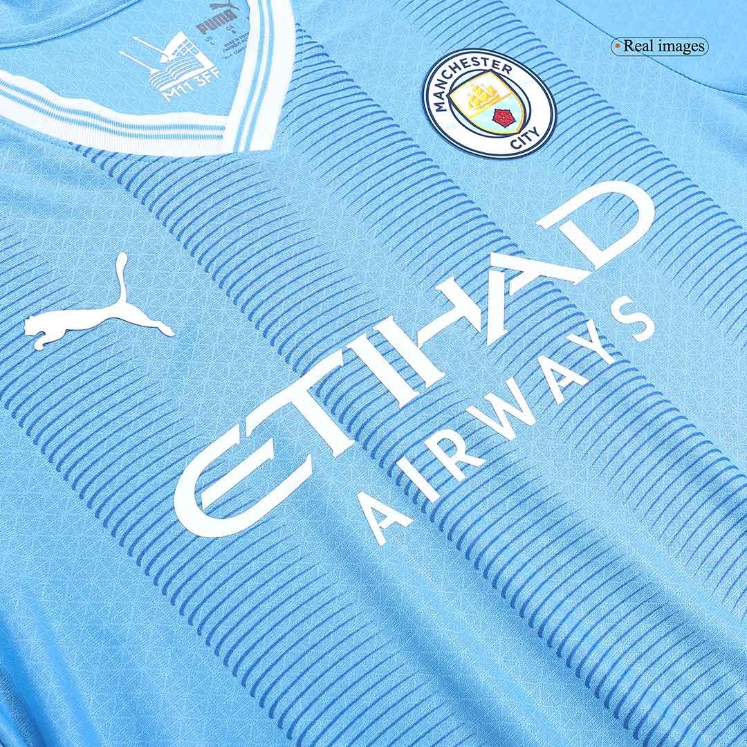 Player Version Manchester City Home Soccer Jersey 2023/24 Top Soccer Jerseys Store