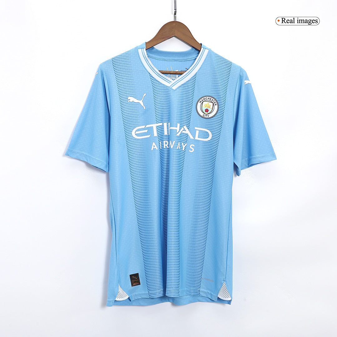 Player Version DE BRUYNE #17 Manchester City Home Soccer Jersey 2023/24 Top Soccer Jerseys Store
