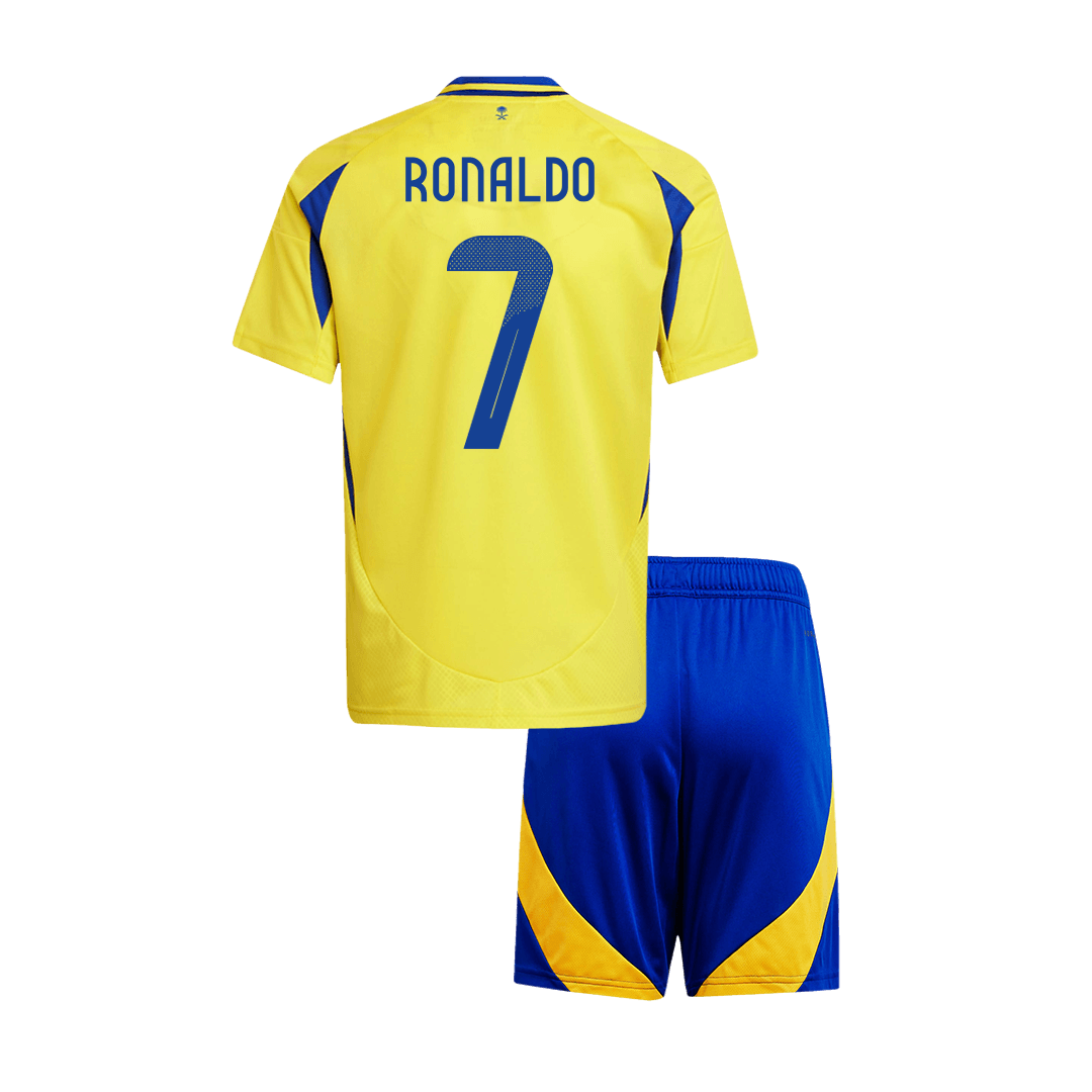 Kid's RONALDO #7 Al Nassr Home Soccer Jersey Kit(Jersey+Shorts) 2024/25 - ACL Top Soccer Jerseys Store
