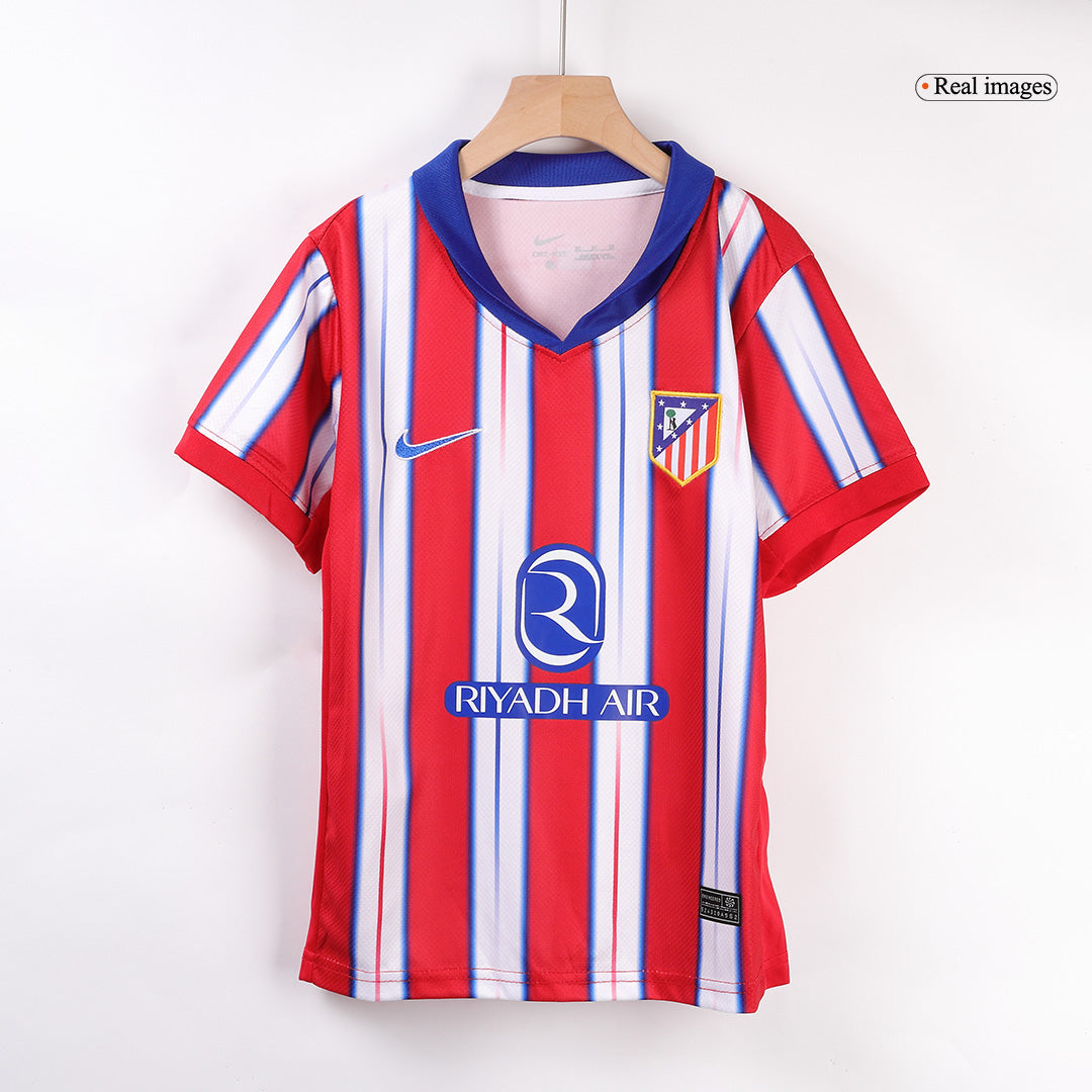 Kid's Atletico Madrid Home Soccer Jersey Kit(Jersey+Shorts) 2024/25 Top Soccer Jerseys Store