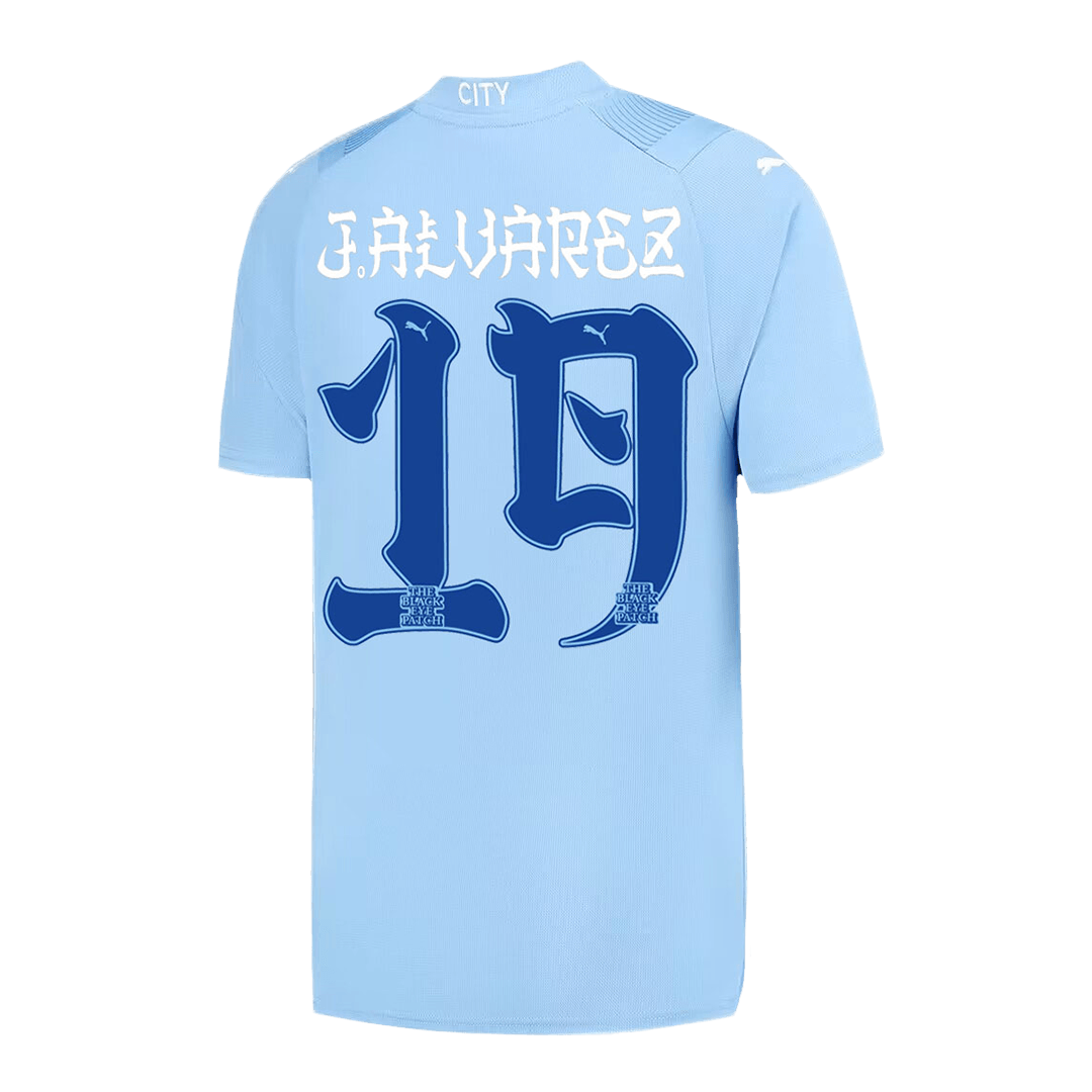 J.ALVAREZ #19 Manchester City Japanese Tour Printing Home Soccer Jersey 2023/24 Top Soccer Jerseys Store