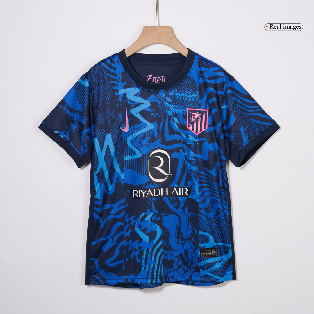 Kid's Atletico Madrid Third Away Soccer Jersey Kit(Jersey+Shorts) 2024/25 Top Soccer Jerseys Store