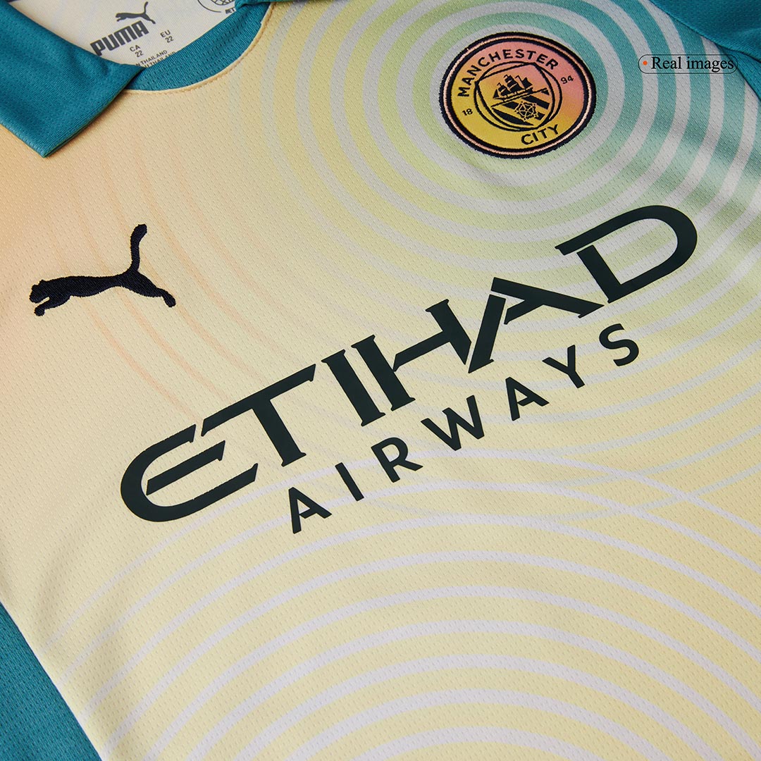 Kid's Manchester City Fourth Away Soccer Jersey Kit(Jersey+Shorts) 2024/25- Definitely City (UCL) Top Soccer Jerseys Store