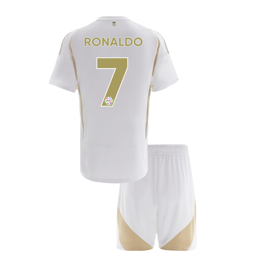Kid's RONALDO #7 Al Nassr Third Away Soccer Jersey Kit(Jersey+Shorts) 2024/25 Top Soccer Jerseys Store