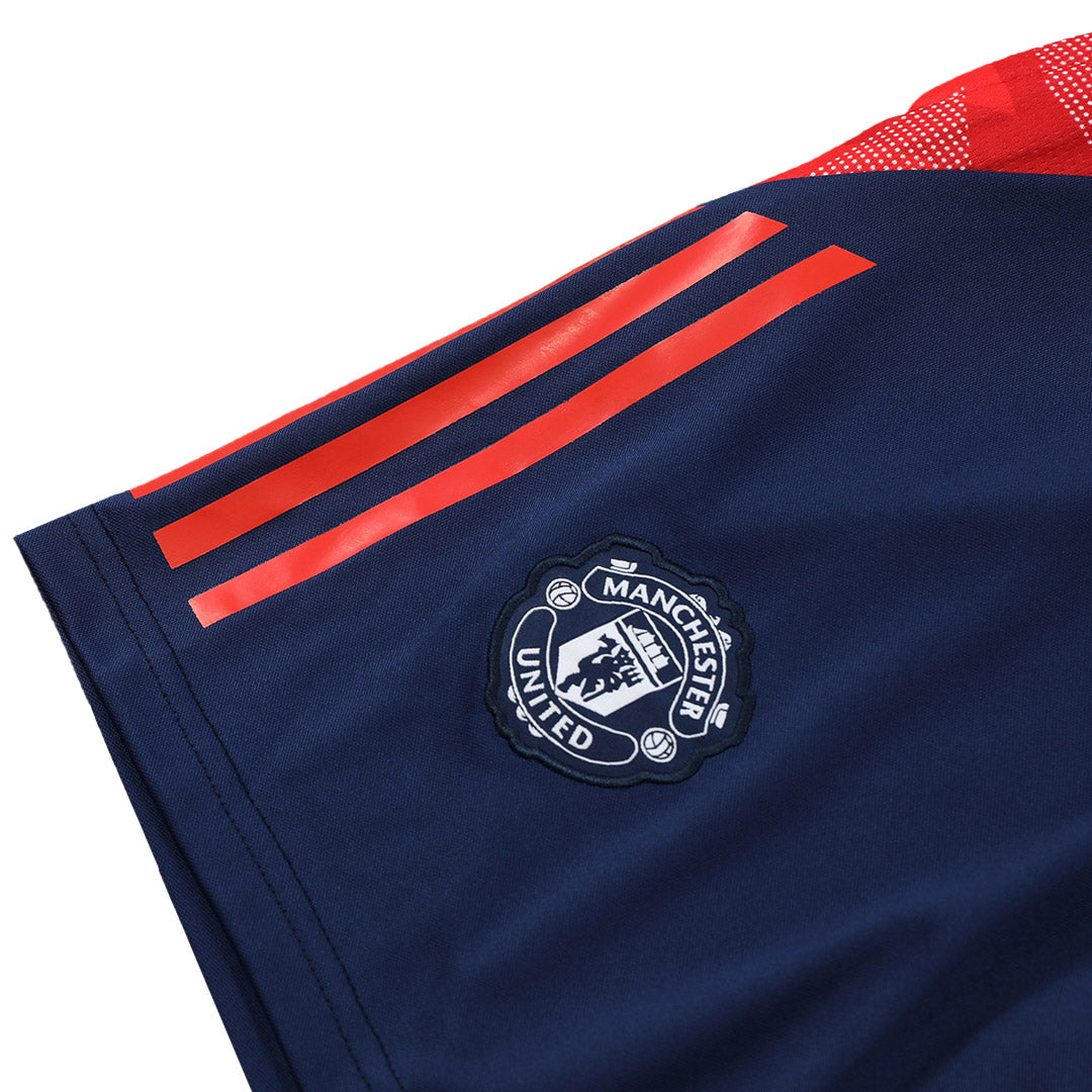 Manchester United Pre-Match Soccer Jersey Vest Kit(Jersey+Shorts) 2024/25 Top Soccer Jerseys Store