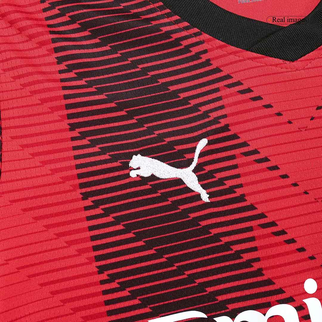 Kid's AC Milan Home Soccer Jersey Kit(Jersey+Shorts) 2023/24 Top Soccer Jerseys Store