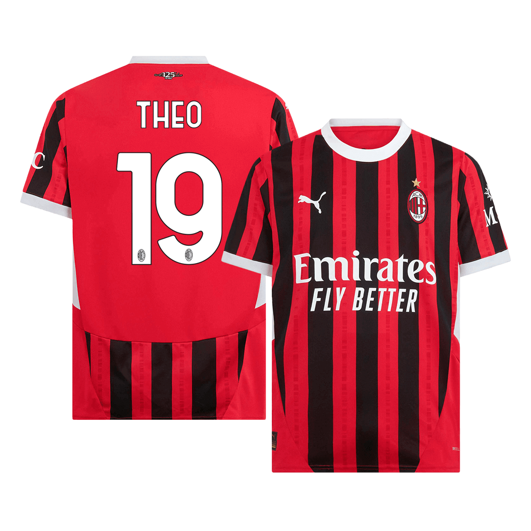 THEO #19 AC Milan Home Soccer Jersey 2024/25 Top Soccer Jerseys Store