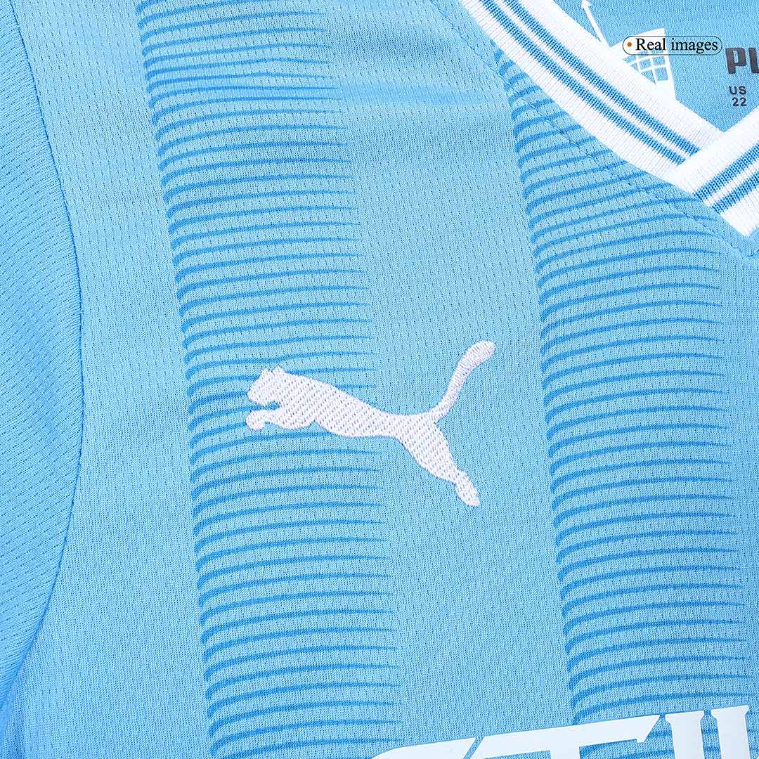 Kid's Manchester City Home Soccer Jersey Kit(Jersey+Shorts) 2023/24 Top Soccer Jerseys Store