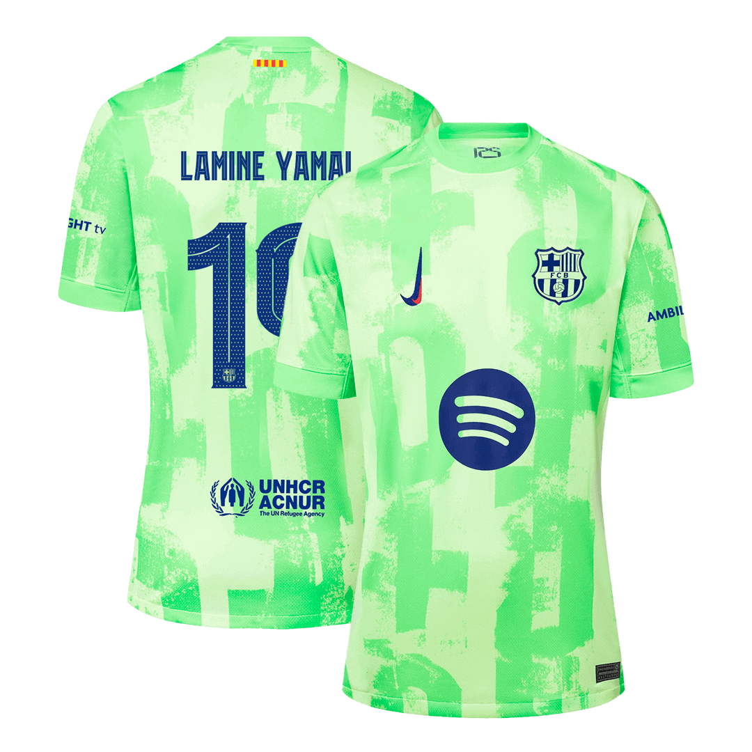 LAMINE YAMAL #19 Barcelona Third Away Soccer Jersey 2024/255 - UCL?Spotify Logo Without Text? Top Soccer Jerseys Store