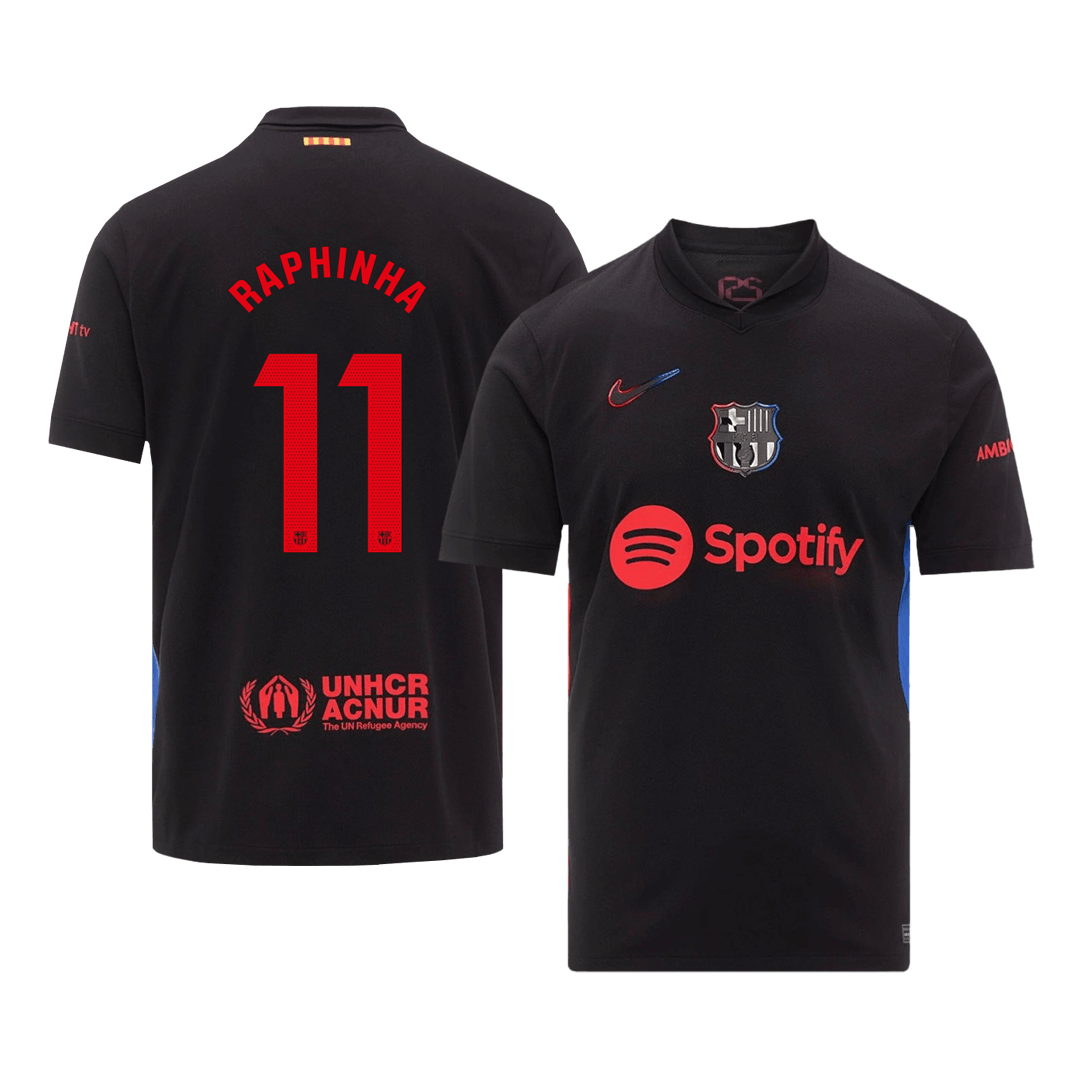 RAPHINHA #11 Barcelona Away Soccer Jersey 2024/25 Top Soccer Jerseys Store
