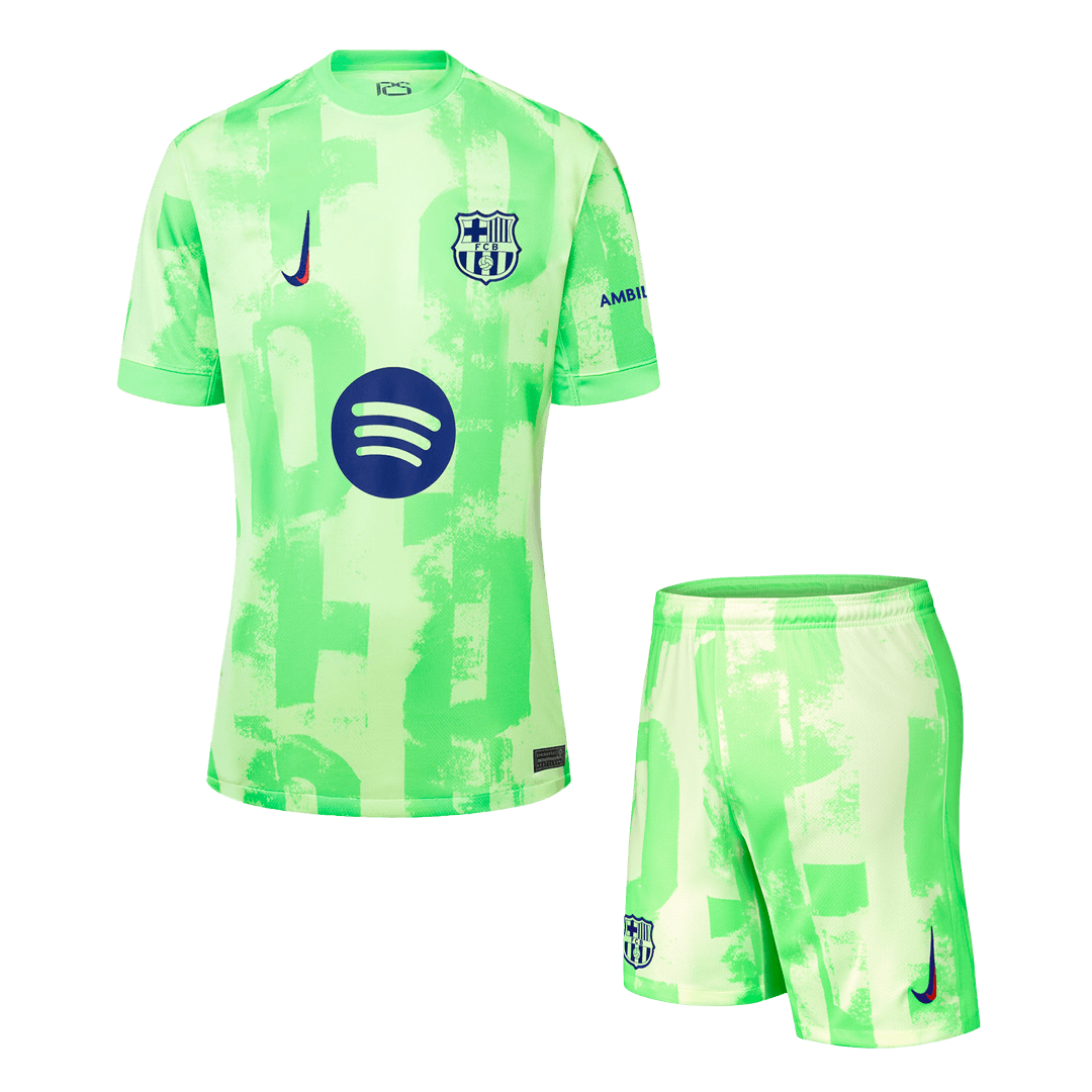 Barcelona Third Away Soccer Jersey Kit(Jersey+Shorts) 2024/25 - (Spotify Logo Without Text) Top Soccer Jerseys Store