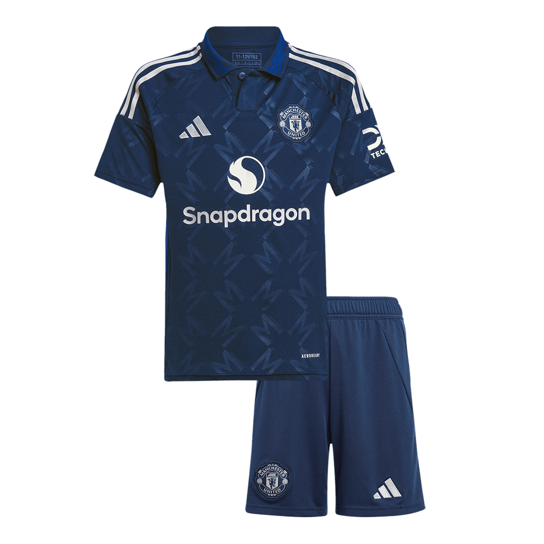 Kid's Manchester United Away Soccer Jersey Kit(Jersey+Shorts) 2024/25 Top Soccer Jerseys Store