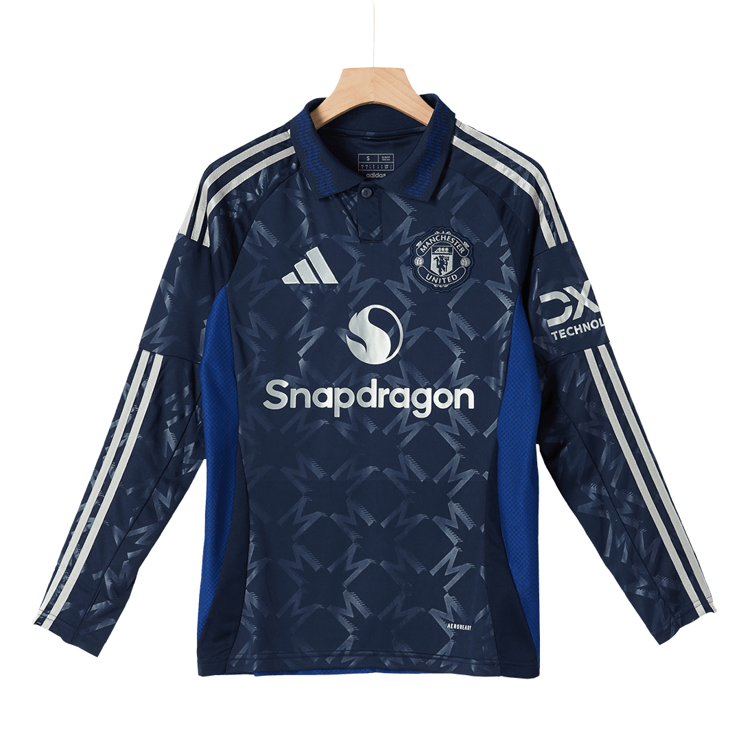 Manchester United Away Long Sleeve Soccer Jersey 2024/25 Top Soccer Jerseys Store