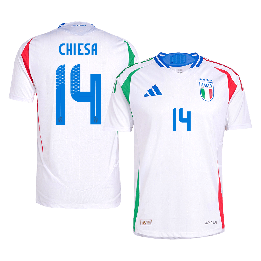 Player Version CHIESA #14 Italy Away Soccer Jersey Euro 2024 Top Soccer Jerseys Store