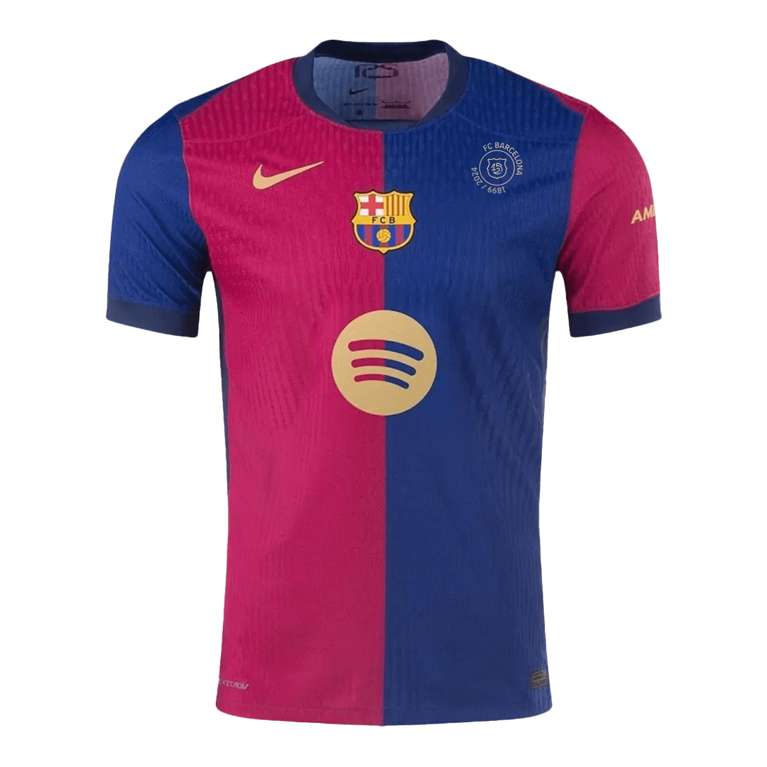 Player Version Barcelona Home Soccer Jersey 2024/25 - 125th Anniversary(Spotify Logo Without Text) Top Soccer Jerseys Store