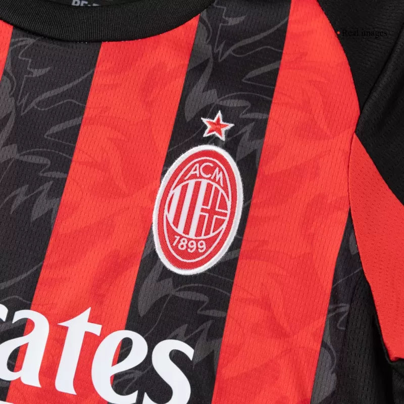Kid's AC Milan Home Soccer Jersey Kit(Jersey+Shorts+Socks) 2025/26
