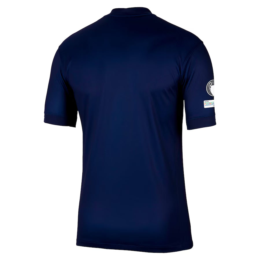 PSG Home Match Shirt 2025-26 with Champions League and UEFA Foundation 10th Anniversary Badge Go Game Wear