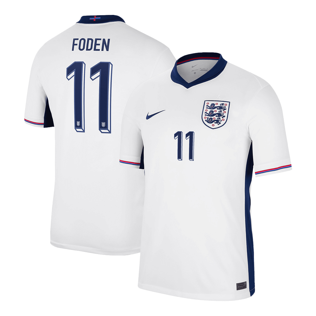 FODEN #11 England Home Soccer Jersey Euro 2024 Top Soccer Jerseys Store