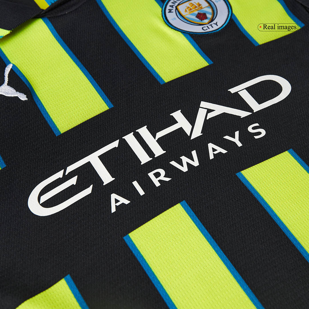 Kid's Manchester City Away Soccer Jersey Kit(Jersey+Shorts+Socks) 2024/25 Top Soccer Jerseys Store