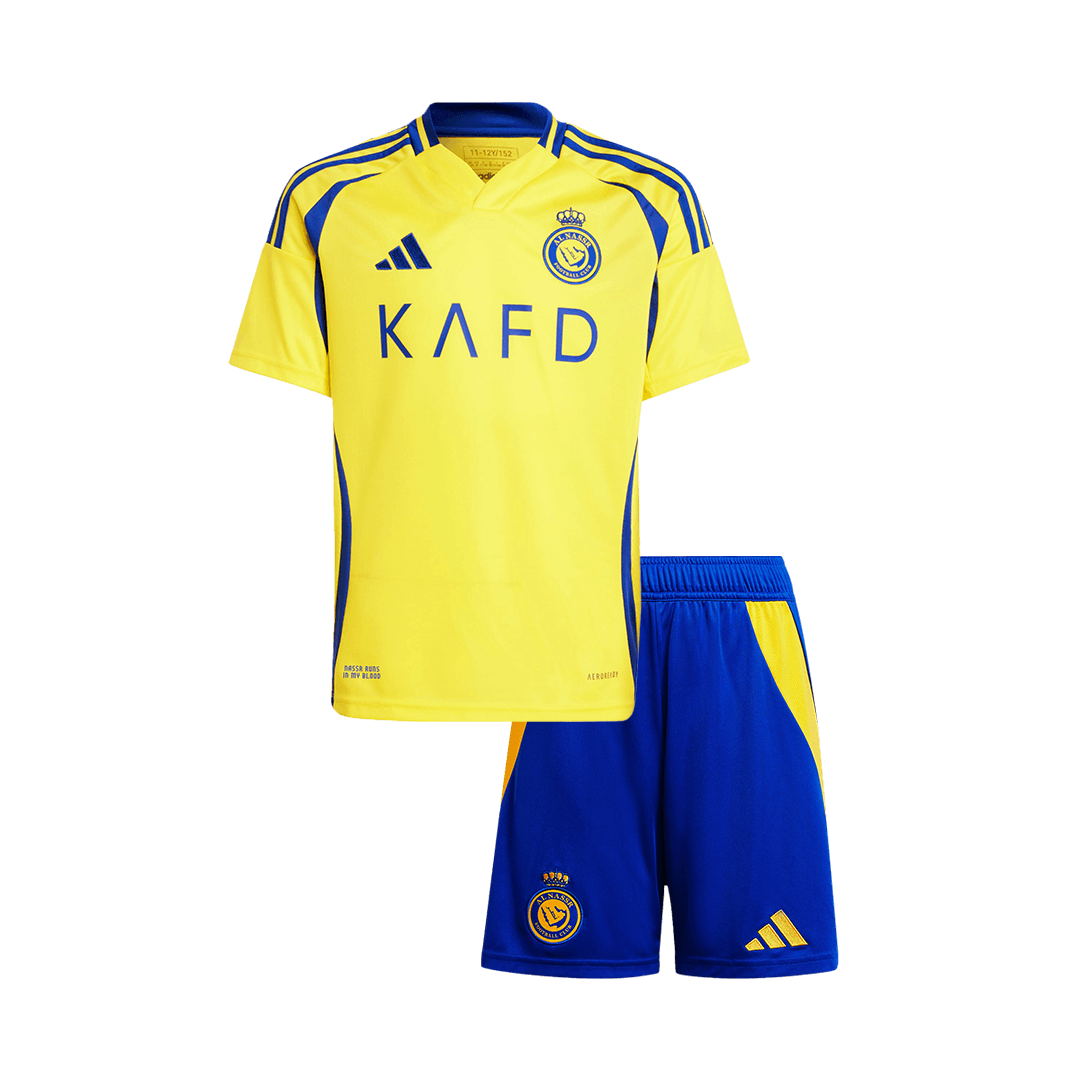 Kid's Al Nassr Home Soccer Jersey Kit(Jersey+Shorts) 2024/25 Top Soccer Jerseys Store