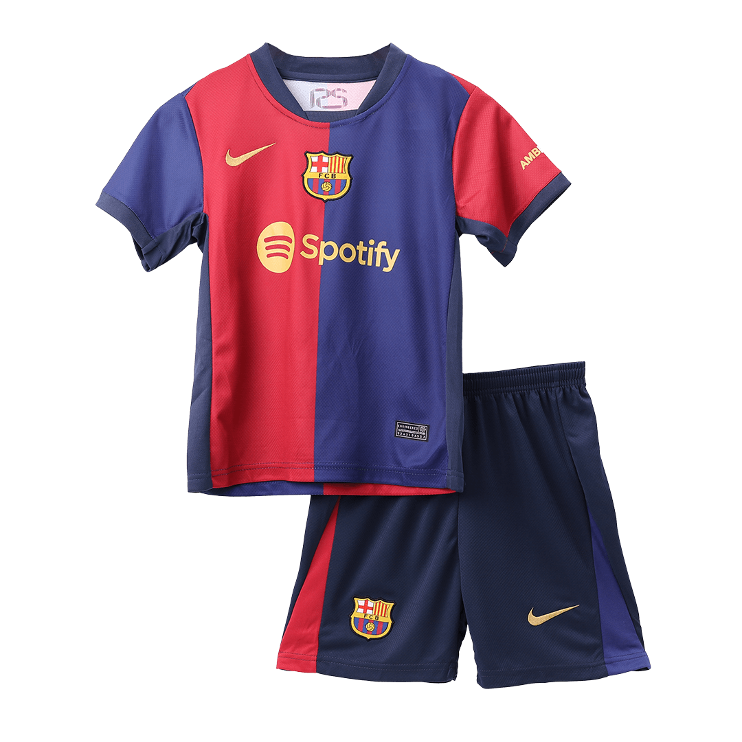 Kid's Barcelona Home Soccer Jersey Kit(Jersey+Shorts+Socks) 2024/25 Top Soccer Jerseys Store