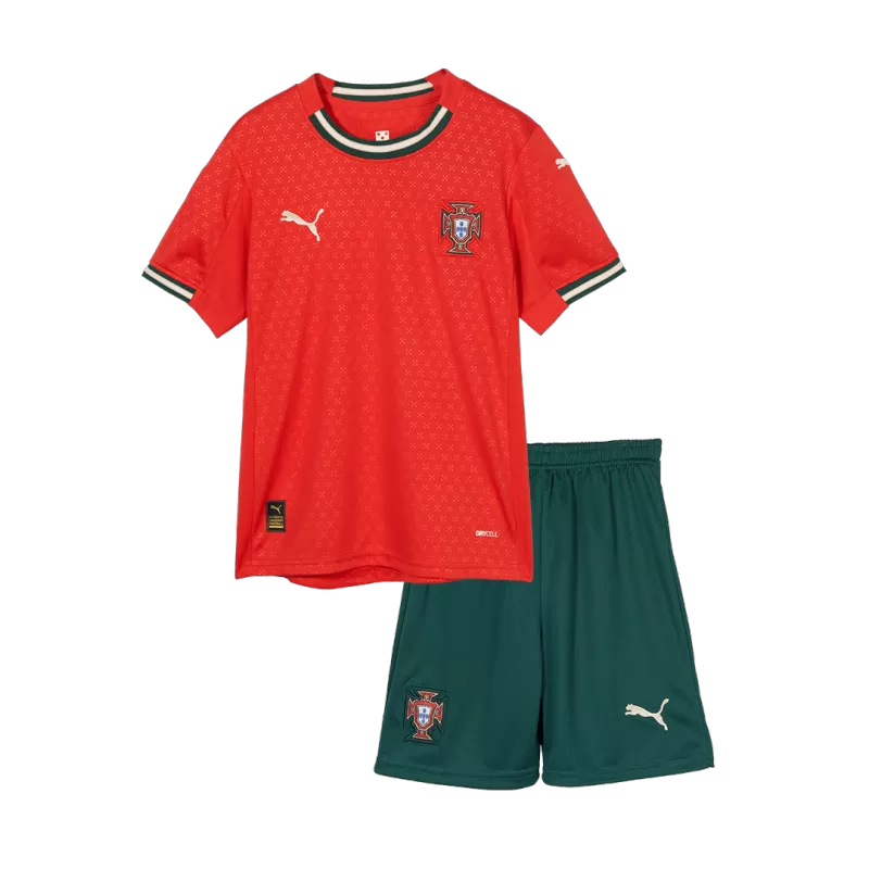 Portugal Home Soccer Jerseys Kids Kit 2025 topsoccerjerseys.com
