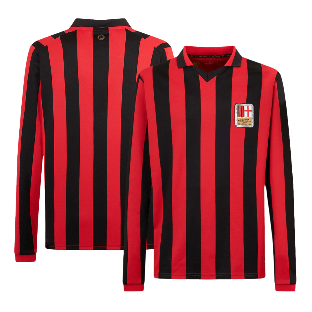 AC Milan Long Sleeve Soccer Jersey 2024/25 - 125th Anniversary Top Soccer Jerseys Store