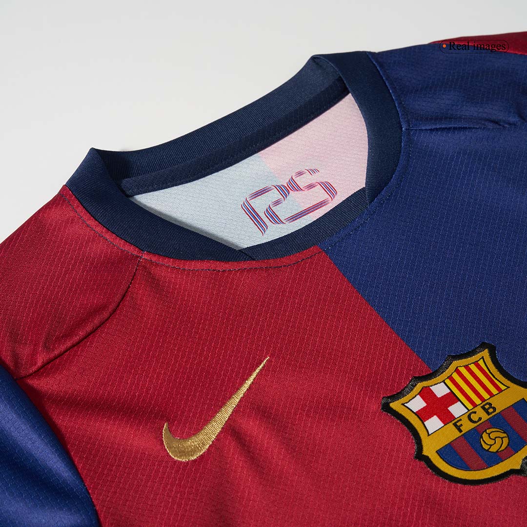 Kid's Barcelona Home Soccer Jersey Kit(Jersey+Shorts) 2024/25 - COLDPLAY Top Soccer Jerseys Store