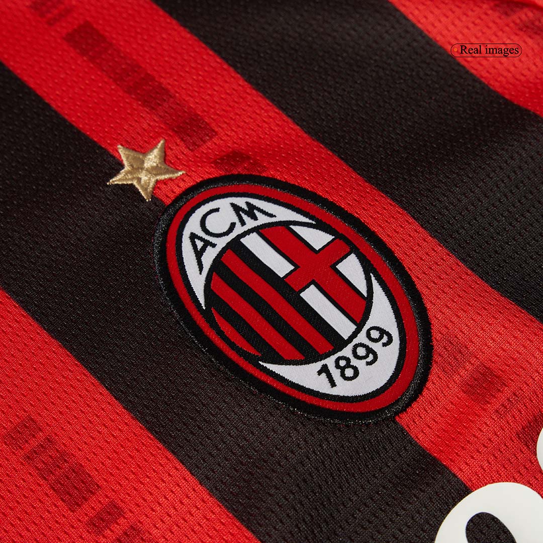 AC Milan Home Long Sleeve Soccer Jersey 2024/25 Top Soccer Jerseys Store