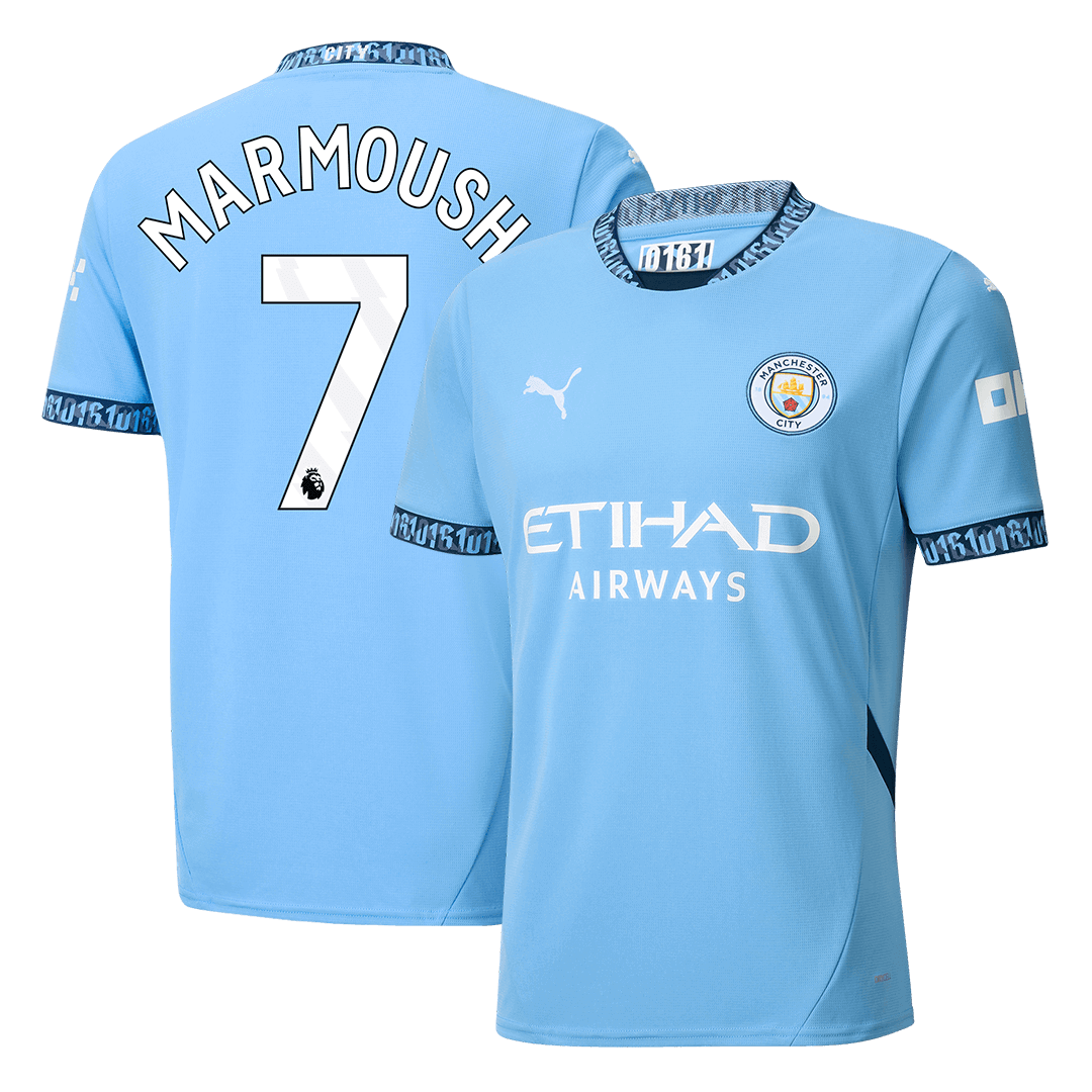 MARMOUSH #7 Manchester City Home Soccer Jersey 2024/25 Top Soccer Jerseys Store