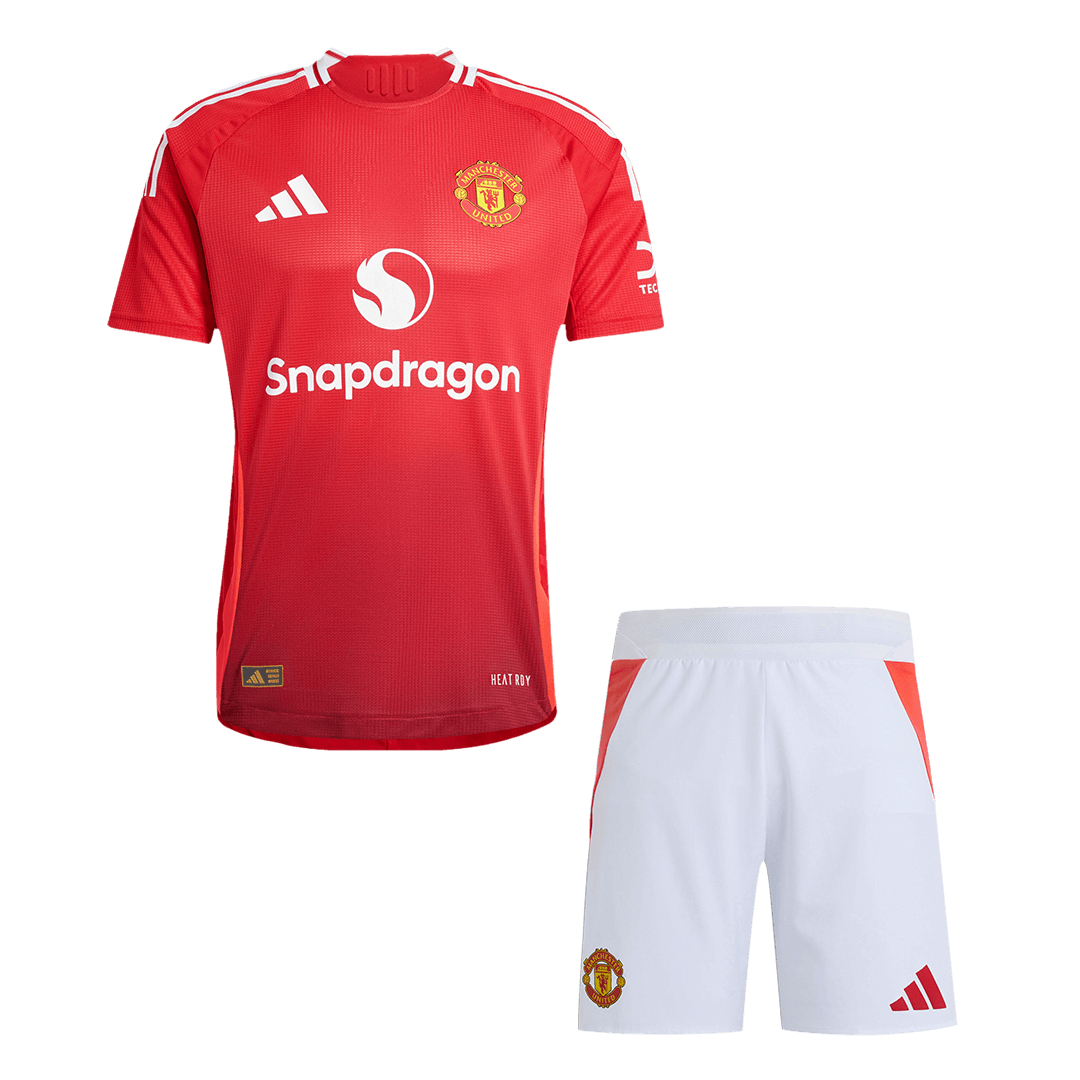 Player Version Manchester United Home Soccer Jersey Kit(Jersey+Shorts) 2024/25 Top Soccer Jerseys Store